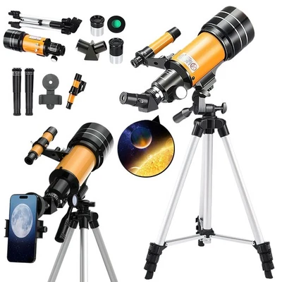 MARKENLOS Astronomie Teleskop 15-150X Profi Astronomisches HD-Refraktor Teleskop Fernrohr