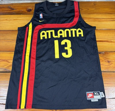 Nike NBA Atlanta Hawks Glenn Robinson #13 Jersey Mens XL 74 +2 Black PRISTINE!!! - Image 1 of 4