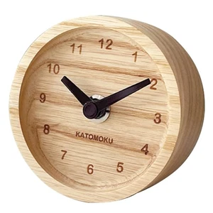 KATOMOKU Mini Clock km-125BR – Brown Ash Limited Edition Desk Clock Brand New - Picture 1 of 9