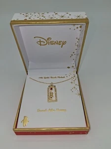Disney Winnie the Pooh Necklace Sweet Like Honey 14k Gold Flash New in Box - Picture 1 of 4