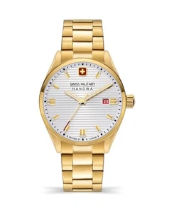 Reloj informal de cuarzo analógico HANOWA SUIZO MILITAR para hombre vestido clásico esfera blanca Wa - Imagen 1 de 3