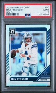DAK PRESCOTT - 2024 Donruss Optic Silver Holo Prizm #50 | Cowboys - PSA 9 - Picture 1 of 3