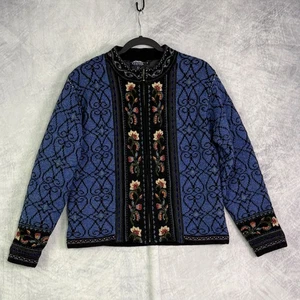 Vintage Isländisches Design Wolle Nordic Atlandia Cardigan Pullover Gr. S Folk Cottagecore - Bild 1 von 11
