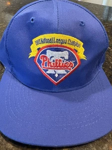 Vintage 1993 Philadelphia Phillies National League Champions Hat Texaco Snapback - Picture 1 of 5