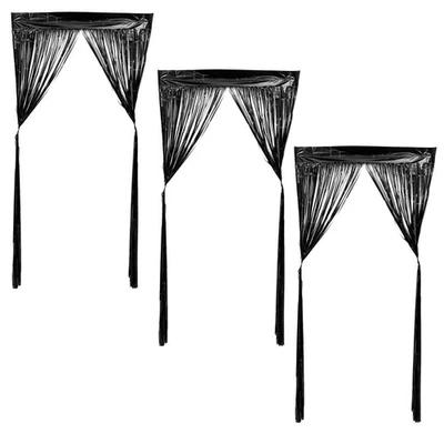  3 Pcs Fringe Backdrop Streamer Tasseled Background Curtain Decoration Party - Image 1 of 4