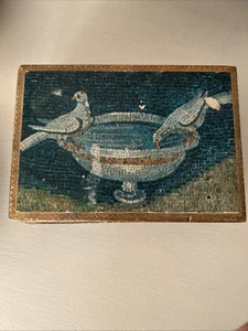 FLORENTINER VINTAGE SCHMUCKKÄSTCHEN MIT SCHARNIER UND MOSAIKDECKELDRUCK, ITALIEN - Bild 1 von 5