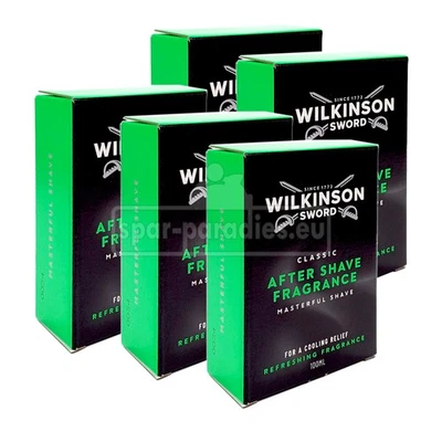 WILKINSON SWORD (57 EUR/l) 5x100ml Wilkinson Classic After Shave Rasierwasser Rasurwasser
