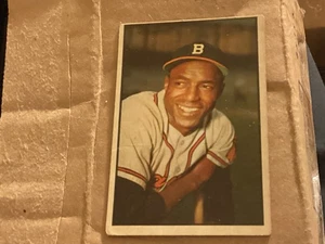 Bowman Color Sam Jethroe Boston Braves 1953 #3 - EX+ - Ligero desgaste en las esquinas - Imagen 1 de 2