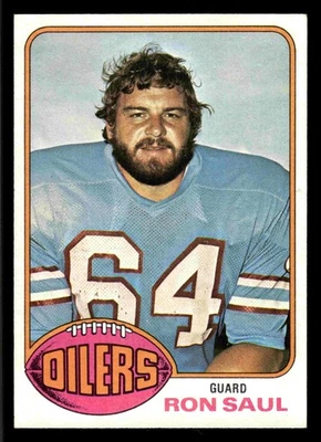 1976 Topps Ron Saul #208 - Houston Oilers - Image 1 of 2