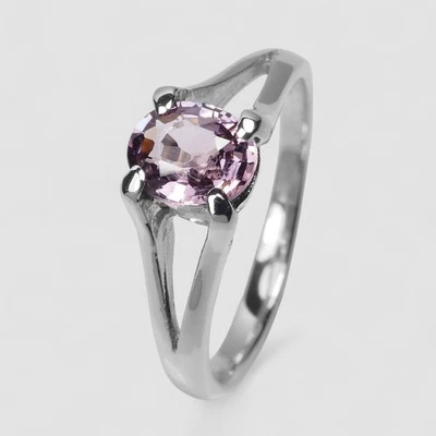 Twinkling Lavender Purple Spinel Handmade 925 Sterling Silver Solitaire Rings - Image 1 of 4