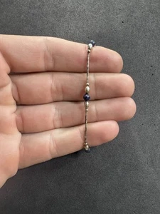 2g VTG Sterling Silver 925 Liquid Silver Chain Bracelet 6” Jewelry lot F - Picture 1 of 8