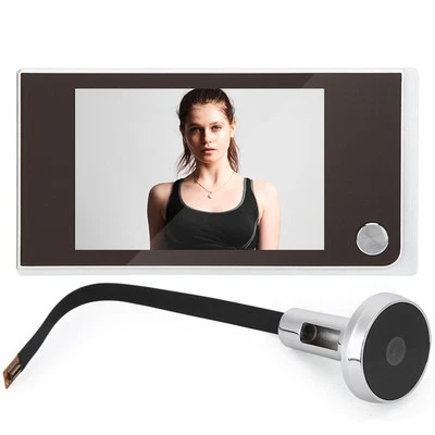 3.5 Digital LCD 120° Peephole Viewer Photo Visual Electronic Cat Eye CHU - Image 1 of 4