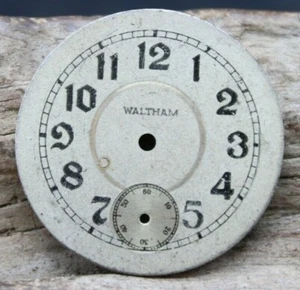 WALTHAM METAL MILITARY TRENCH ART DECO WRIST WATCH FACE DIAL 28.9mm (J2H) - Picture 1 of 2
