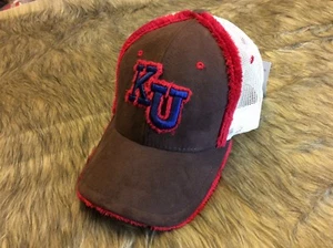 Gorra ajustable KU Kansas University NCAA Trucker malla gamuza felpa céfiro nueva con etiquetas - Imagen 1 de 12