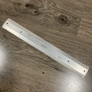 Bruning Metal 12 inch Ruler Aluminum Drafting Vtg - Picture 1 of 3