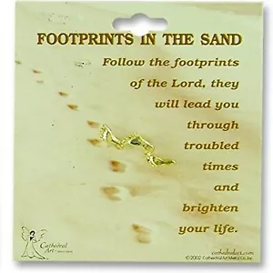 Cathedral Art TF807 Footprints Inspirational Lapel Pin - Picture 1 of 1