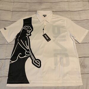 Ping Performance Polo Golf Shirt White Black Short Sleeve Mens Size XXL 2XL