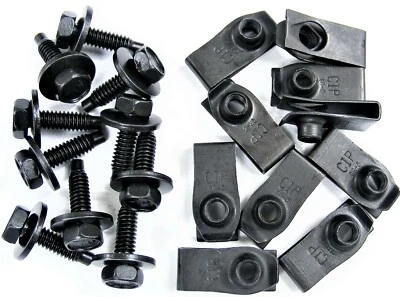 Dodge Truck Body Bolts & U-nut Clips- 1/4-20 x 15/16" Long- 20pcs (10ea)-#409 - Image 1 of 4