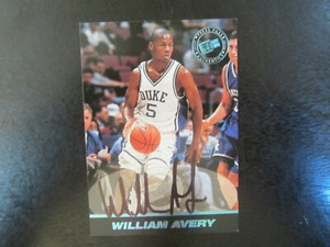 1999 Press Pass SE William Avery Autograph Card (CR) # 105/500 Duke Blue Devils