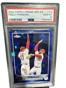 Philly Phenoms Harper/Hoskins - 2022 Topps Chrom Update Saphir PSA 10 - Bild 1 von 2