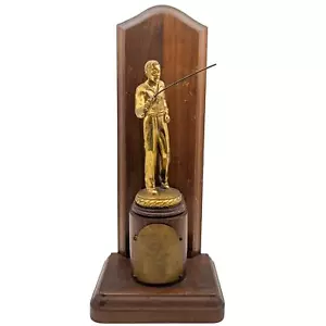 Trofeo de pesca deportiva de colección de la década de 1940 deportista precisión peces fundición espelta madera premio - Imagen 1 de 6