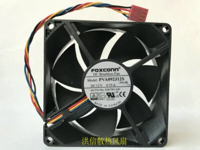 FOXCONN PVA092J12S DC12V 0.55A 9032 PWM 4-pin intelligent speed control fan - Image 1 of 4