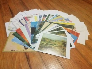 37 various Greeting Cards Animals Flowers Paintings Birthday Thank you Blank - Picture 1 of 12