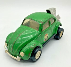Vintage 1960s Tonka Lime Green Side Winder VW Bug Metal Car - Picture 1 of 5