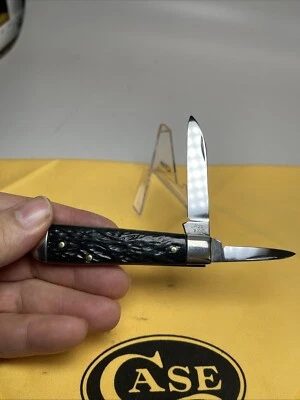 Cuchillo chaqueta negro áspero 1940-1964 vintage Case Knife Foto 1 de 4