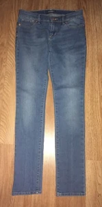 Mädchen Old Navy Stretch Denim Skinny Jeans Größe 12 verstellbare Taille dunkle Waschung - Bild 1 von 10