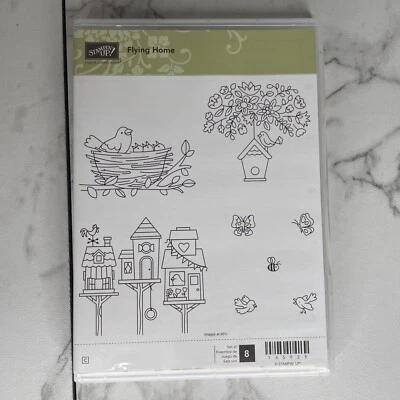Stampin' Up! Juego de 8 estampillas de goma montadas en espuma Flying Home B12 Foto 1 de 4