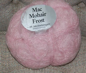 Hilo Mac Mohair Frost Jakobsdalsgarn Mohair/Lana Rosa Suave Hecho en Suecia  - Imagen 1 de 2