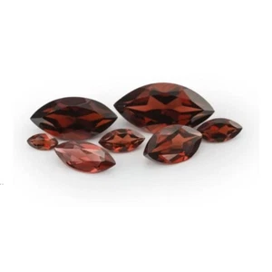 Natural Garnets x8 - 4mm x 2mm Marquise Cut Loose Gemstones January Birthstone - Picture 1 of 2