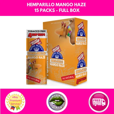 ROYAL BLUNTS Hemparillo MANGO HAZE rolling papers Full Box 15 Packs FREE TRACKED DELIVERY