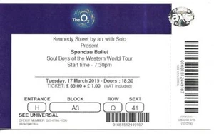 RARE / TICKET BILLET CONCERT - SPANDAU BALLET : LIVE LONDRES LONDON ENGLAND 2015 - Picture 1 of 2