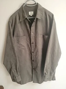 Solitude Long Sleeve Button Up Microfiber Shirt Men's Gray L - Picture 1 of 6
