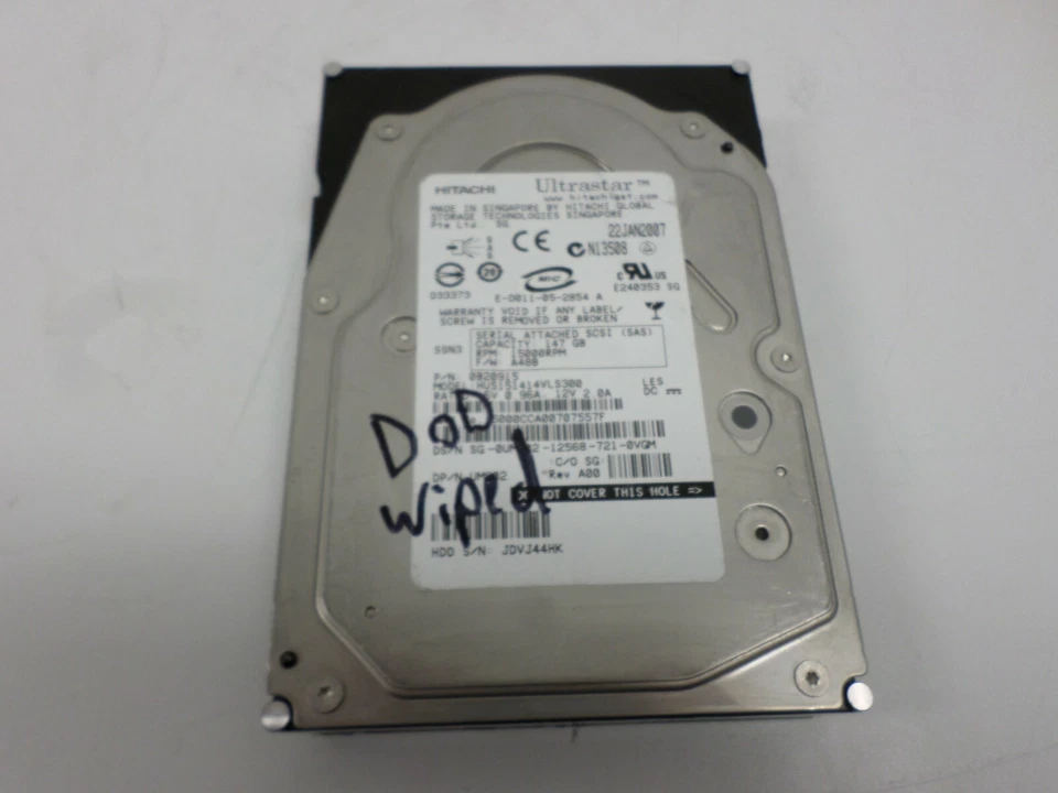 Hitachi HUS151414VLS300 3.5” SCSI 15K RPM 147GB Server Hard Drive Wiped! 0B20915 - Image 1 of 4
