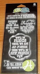 CLEAR ACRYLIC HAMPTON ART STAMPS FRIENDS ~ We'll be friends till... wks CTMH blk - Picture 1 of 3