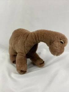 Peluche de dinosaurio Brontosaurus marrón R. Dakin Co de colección 1980 raro y difícil de encontrar - Imagen 1 de 5