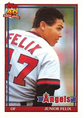 1991 Topps Traded #40T Junior Felix California Angels - Image 1 of 2
