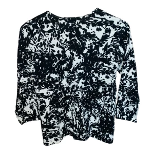 CAROLE LITTLE Womens Black/White Button Up Cardigan Sweater Sz Medium - Picture 1 of 4