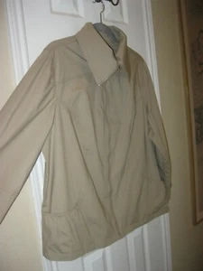 NWT ~ LIZ & ME Taupe Khaki Lightweight Full Zip Cotton Jacket ~ SZ 2X 22/24W - Picture 1 of 10