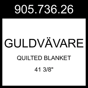 IKEA GULDVÄVARE Quilted Blanket Green/beige Stripe 41 3/8" 905.736.26 - Picture 1 of 1