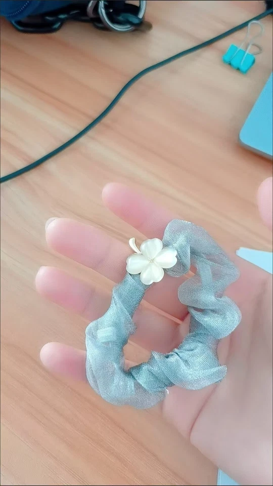 Small hair ring lace edge hair ring ponytail rubber band - Image 1 of 1