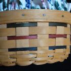 Longaberger - 6 1/2" Round Basket 1998 - signed by Jerry,03 -Liner and Protector