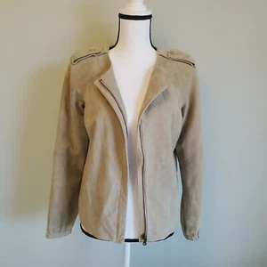 NWT Talbots 100% Suede (Goat) Jackie Fit Leather Jacket Retail $399 Size 4 Women - Picture 1 of 12