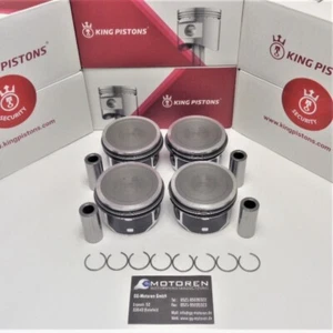 4x Kolben Inkl. Kolbenringe BMW MINI One Cooper W10B16A STD 77mm R52 R53 NEU - Bild 1 von 5