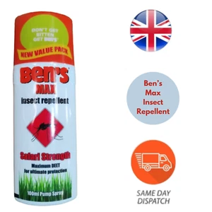 Ben's 30% DEET European Strength Insect Repellent Spray 100ml - Picture 1 of 1