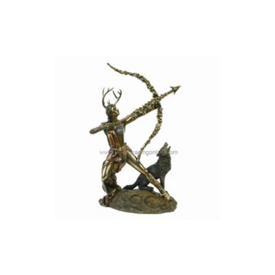 Artemis Greek Goddess Bronze Statue Figurine - Image 1 of 2
