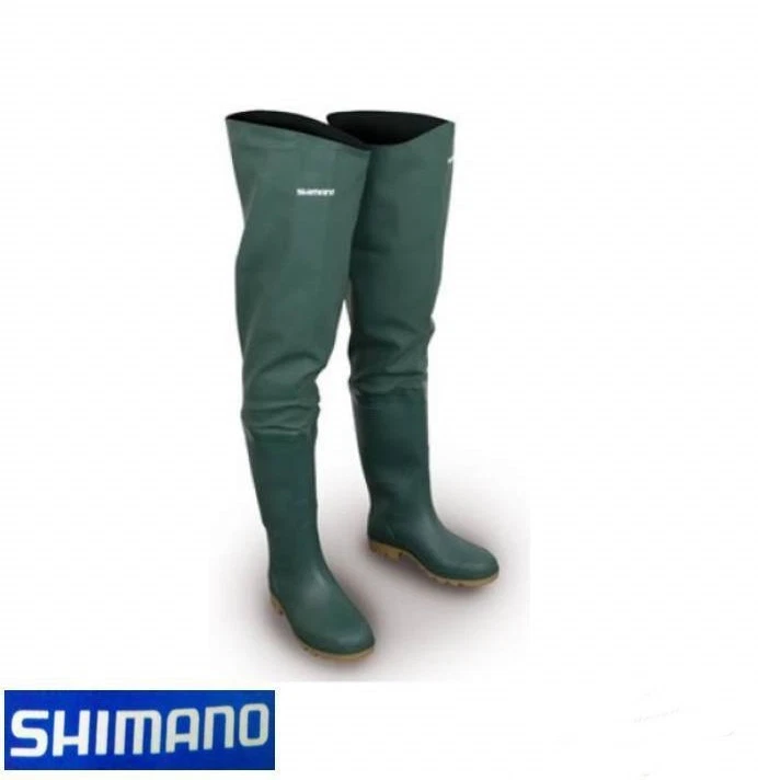 SHIMANO STIVALI A TUTTA COSCIA PVC Thigh Boot PESCA WADERS MARE FIUME - Immagine 1 di 1